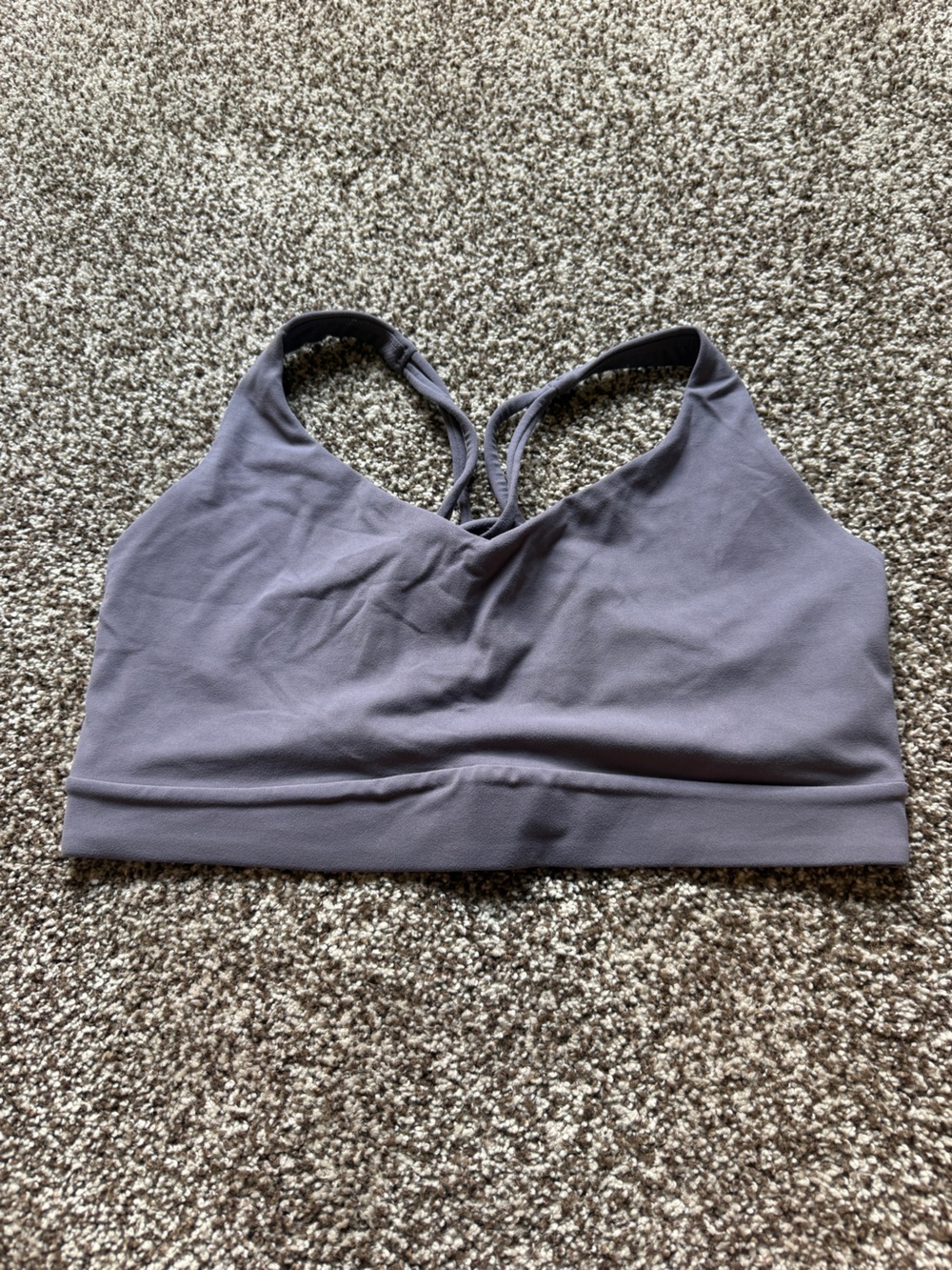 Athleta Solace bra D-DD, purple/grey colorway
